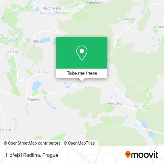 Hořejší Radlina map