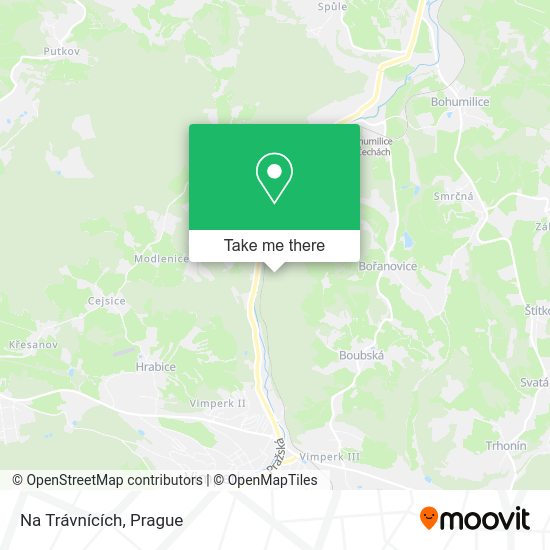 Na Trávnících map