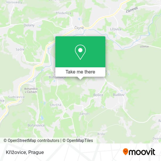 Křížovice map