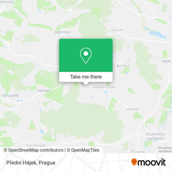 Přední Hájek map