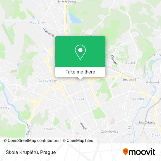 Škola Krupiérů map