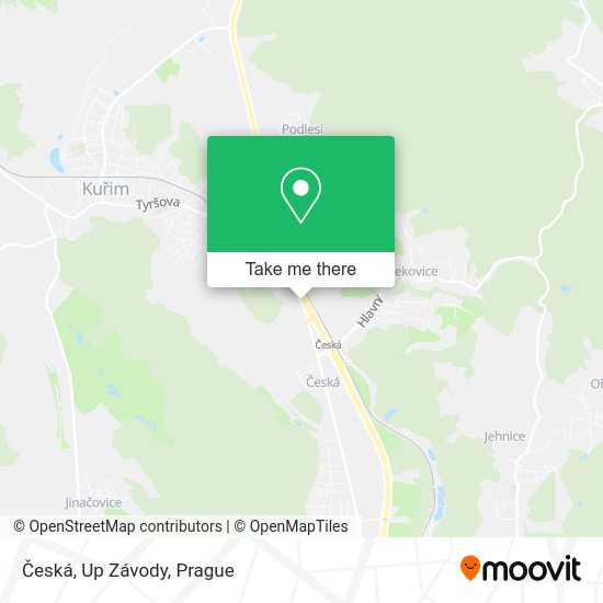 Česká, Up Závody map