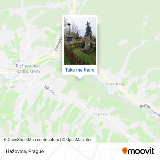 Hážovice map