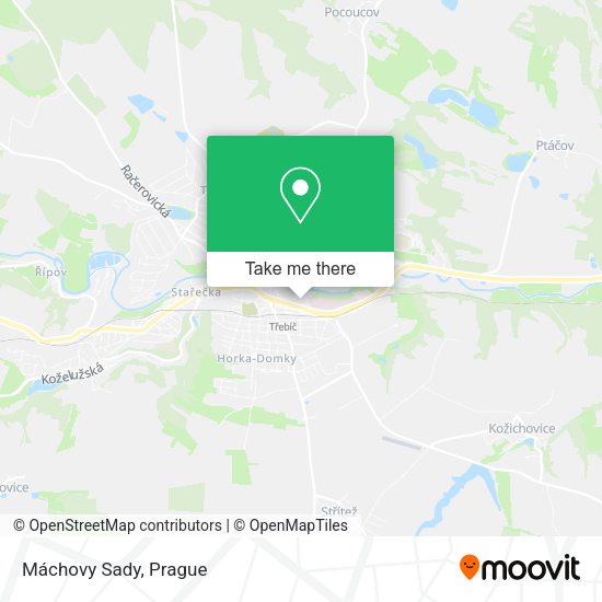 Карта Máchovy Sady