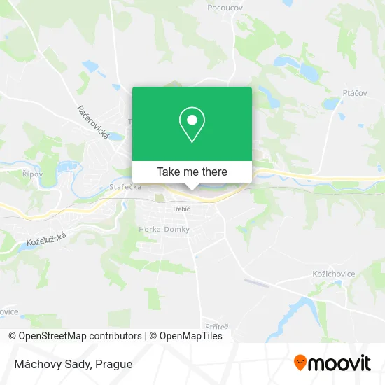Карта Máchovy Sady