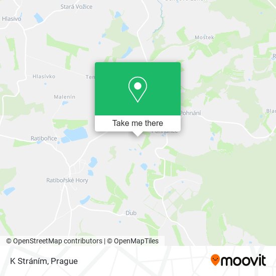 K Stráním map