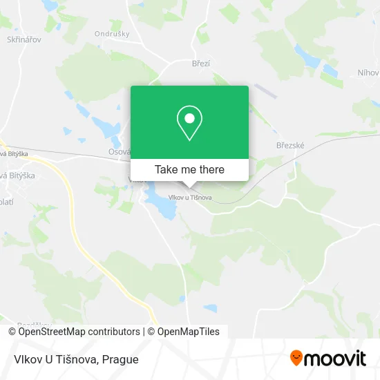 Карта Vlkov U Tišnova