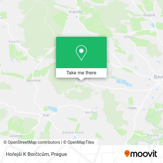 Hořejší K Borčicům map