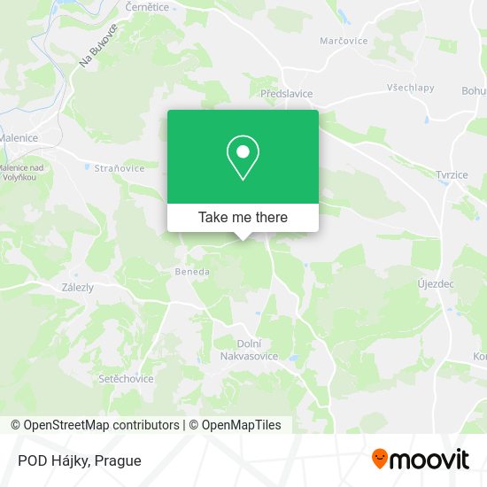 Карта POD Hájky