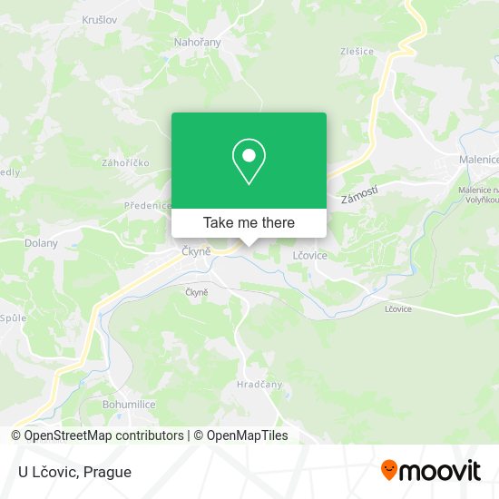 Карта U Lčovic