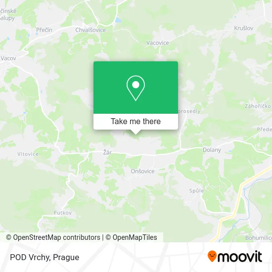 Карта POD Vrchy