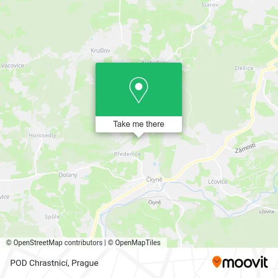 POD Chrastnicí map