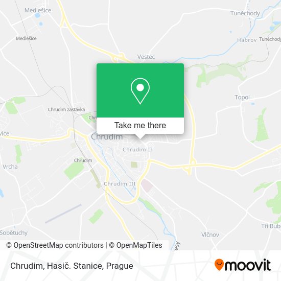 Chrudim, Hasič. Stanice map
