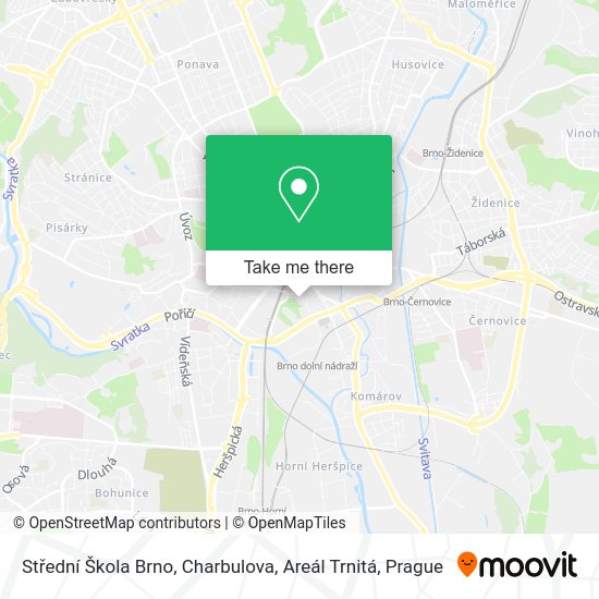 Střední Škola Brno, Charbulova, Areál Trnitá map