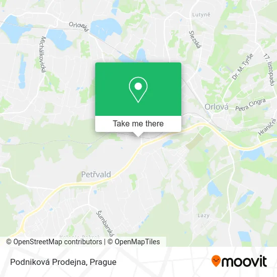 Карта Podniková Prodejna