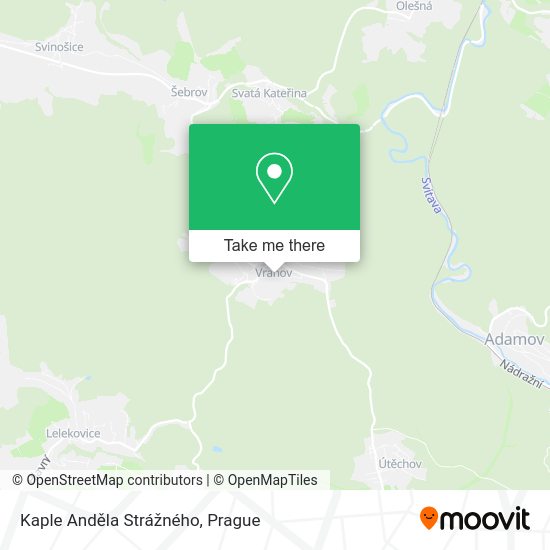 Kaple Anděla Strážného map