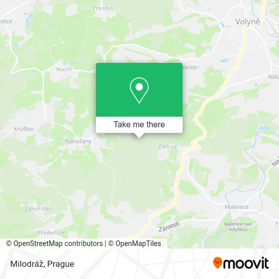 Карта Milodráž