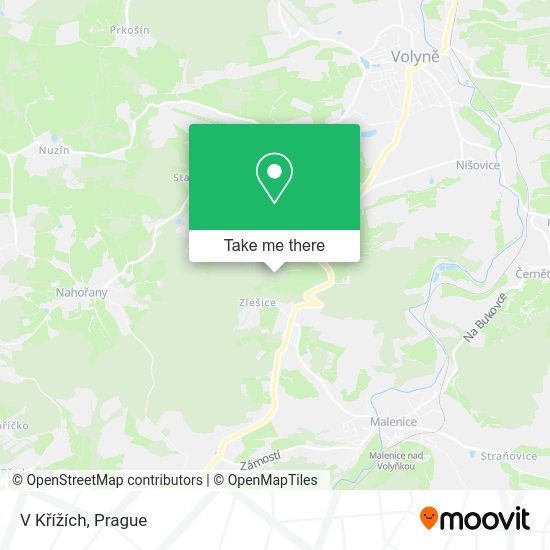 V Křížích map