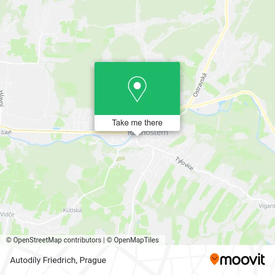 Карта Autodíly Friedrich