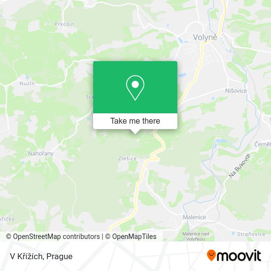 V Křížích map