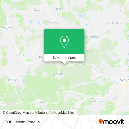 Карта POD Lesem