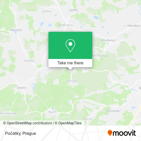 Карта Počátky