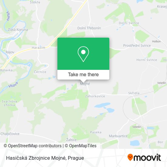 Hasičská Zbrojnice Mojné map