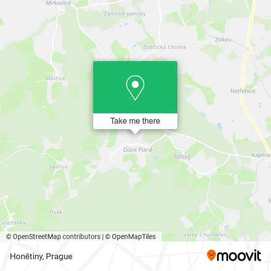 Карта Honětiny