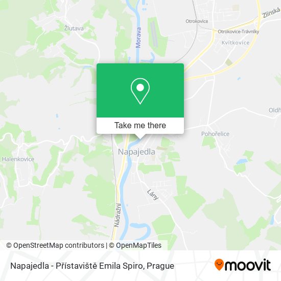 Napajedla - Přístaviště Emila Spiro map