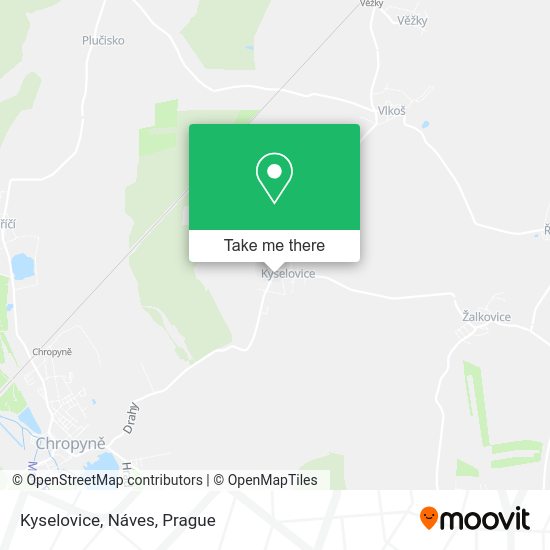 Карта Kyselovice, Náves