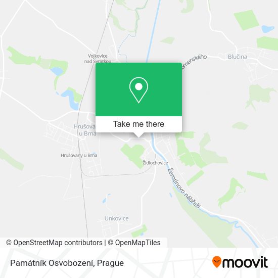 Památník Osvobození map