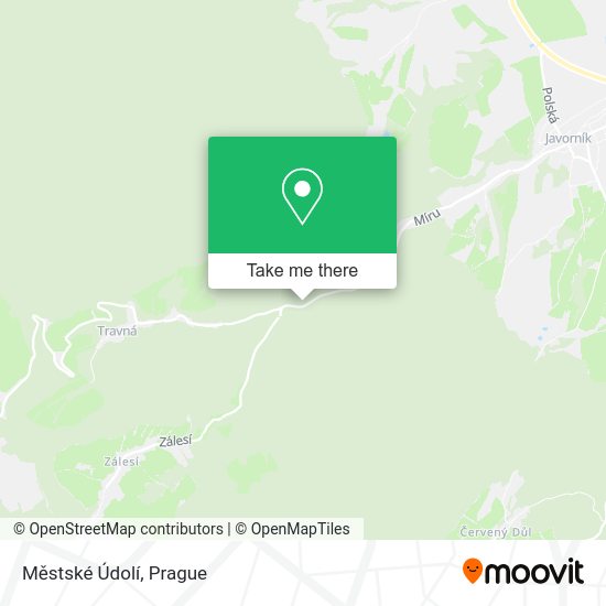 Městské Údolí map