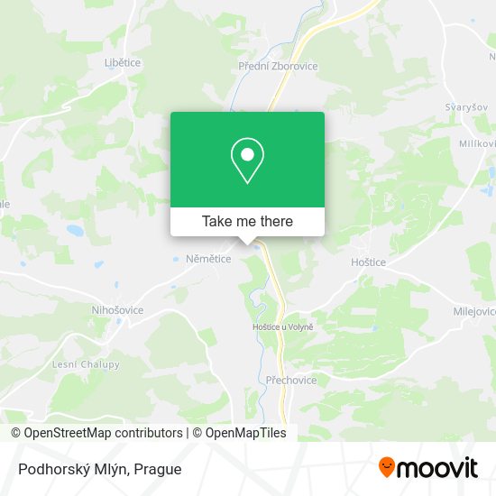 Podhorský Mlýn map