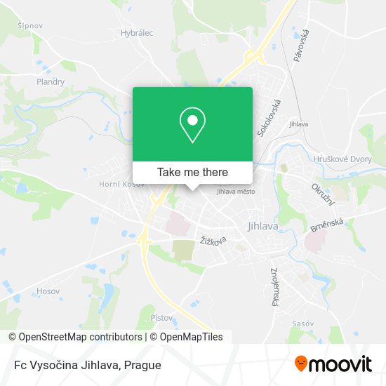 Карта Fc Vysočina Jihlava