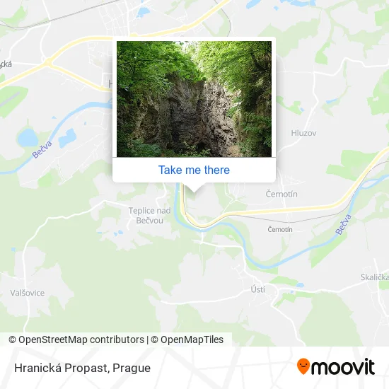Карта Hranická Propast