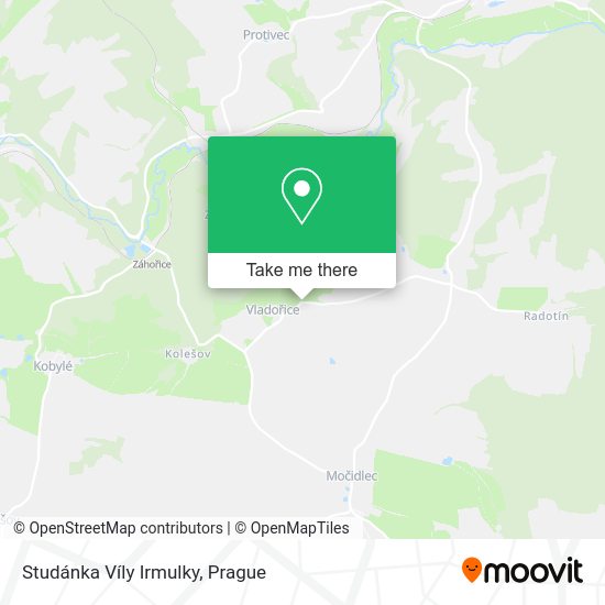 Studánka Víly Irmulky map