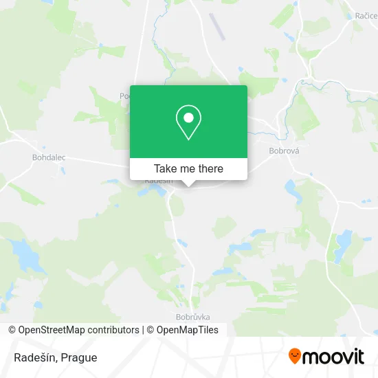 Radešín map