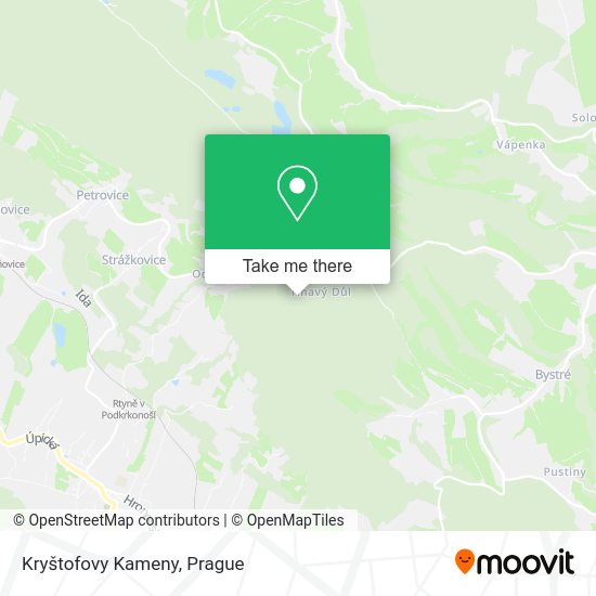 Kryštofovy Kameny map