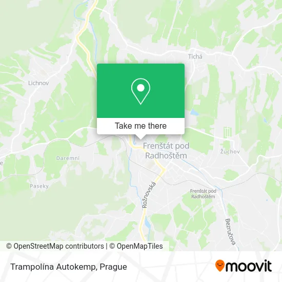Trampolína Autokemp map