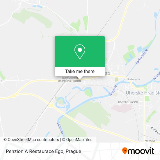 Карта Penzion A Restaurace Ego