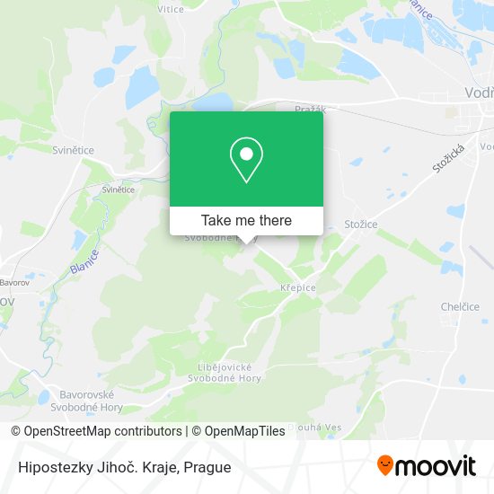 Hipostezky Jihoč. Kraje map
