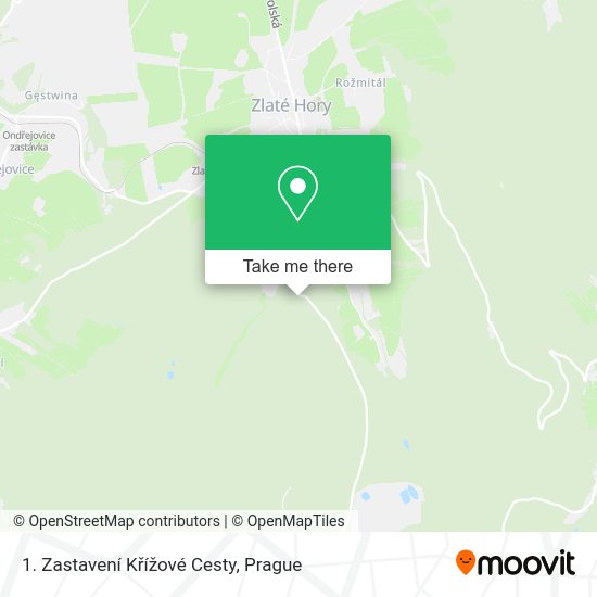 1. Zastavení Křížové Cesty mapa