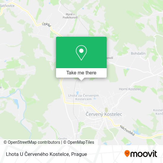 Lhota U Červeného Kostelce map