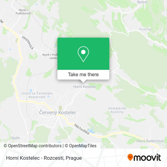 Horní Kostelec - Rozcestí map