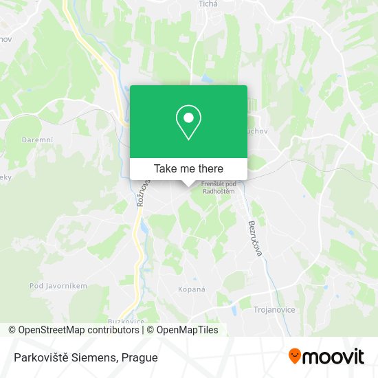 Parkoviště Siemens map