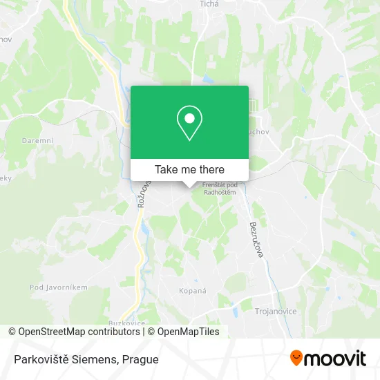 Карта Parkoviště Siemens