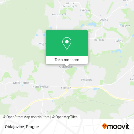 Карта Oblajovice