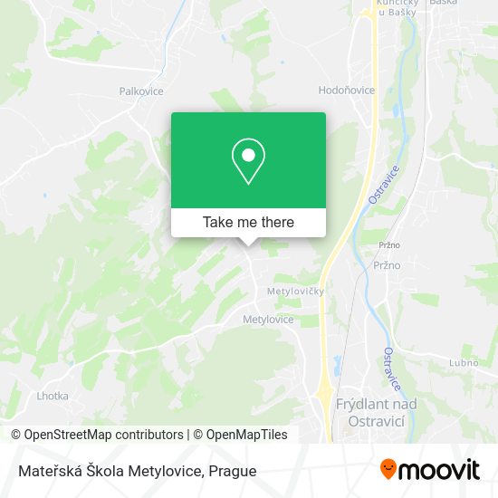 Mateřská Škola Metylovice map