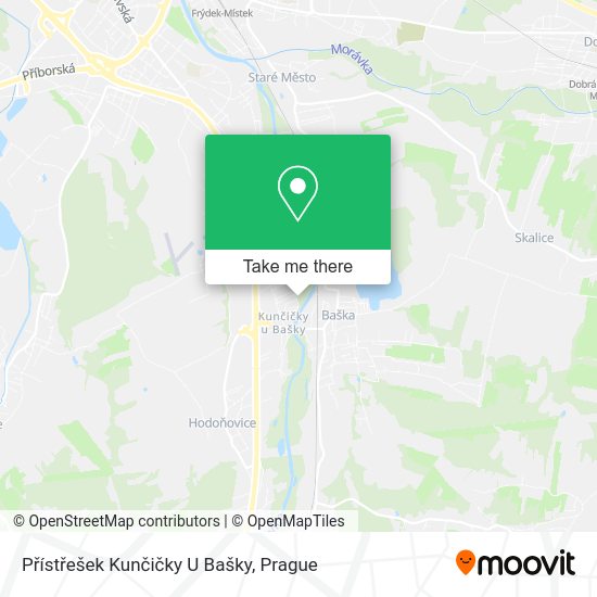 Přístřešek Kunčičky U Bašky map