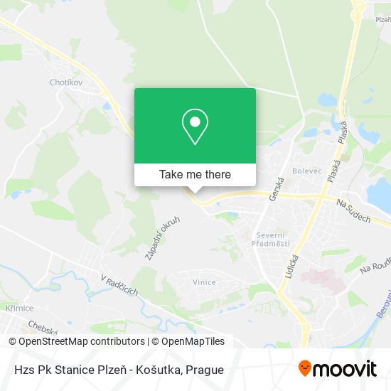 Hzs Pk Stanice Plzeň - Košutka map